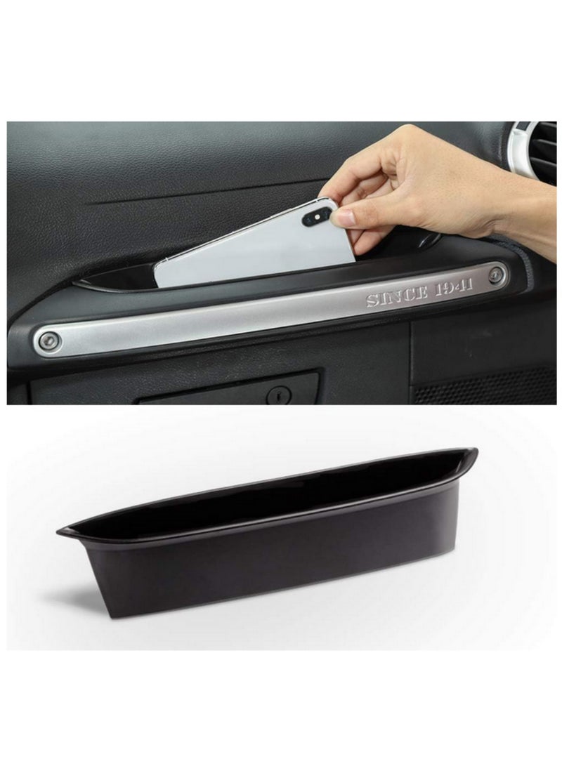 لحصول على تنظيم أفضل للمقصورة، صينية تخزين جانبية للراكب مع مقبض للإمساك، صندوق إكسسوارات داخلي لسيارات جيب رانجلر JK موديلات 2011-2018 - Image 1